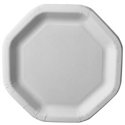 Cardboard Plates "Pure" 8-hoekig 235 x 235mm White - Horecavoordeel.com