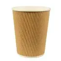 Cardboard Drinking Cups "Pure" 200ml Ø 80mm 9cm "Ripple Wall" - Horecavoordeel.com