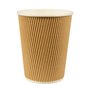 Cardboard Drinking Cups "Pure" 200ml Ø 80mm 9cm "Ripple Wall" - Horecavoordeel.com