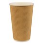 Cardboard Drinking Cups "Pure" 400ml Ø 90mm 13,7cm "Ripple Wall" - Horecavoordeel.com