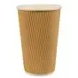 Cardboard Drinking Cups "Pure" 400ml Ø 90mm 13,7cm "Ripple Wall" - Horecavoordeel.com