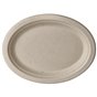 Plates made of Sugarcane "Pure" Oval 260 x 200 x 20mm Natural - Horecavoordeel.com