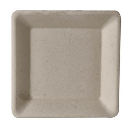 Plates made of Sugarcane "Pure" Rectangular 155 x 155mm Natural - Horecavoordeel.com