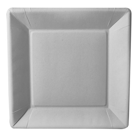 Cardboard Plates "Pure" Rectangular 225 x 225 x 18mm White - Horecavoordeel.com