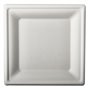 Plates made of Sugarcane "Pure" Rectangular 200 x 200mm White - Horecavoordeel.com