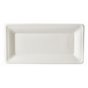 Plates made of Sugarcane "Pure" Rectangular 130 x 260mm White - Horecavoordeel.com