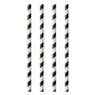 Drinkrietjes Papier Zwart - Wit "Pure" "Stripes" Ø 6 x 200mm Horecavoordeel.com