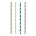 Drinkrietjes Papier "Pure" Kleuren Assortiment "Stripes" Ø 6 x 200mm Horecavoordeel.com