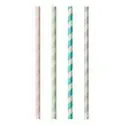 Drinkrietjes Papier "Pure" Kleuren Assortiment "Stripes" Ø 6 x 200mm Horecavoordeel.com
