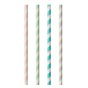 Paper Straws "Pure" Ø 6mm x 20cm Colour variables "Stripes" - Horecavoordeel.com