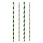 Drinkrietjes Papier "Pure" Kleuren Assortiment "Stripes" Ø 6 x 200mm