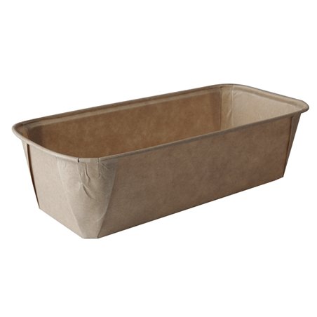 Baking Tins Parchment Paper "Pure" Rectangular 1033ml 6,1cm x 10,8cm x 23cm Brown - Horecavoordeel.com