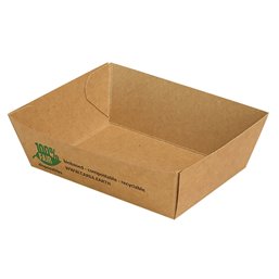 Snack Box A7 Cardboard "100% FAIR" 90 x 70 x 35mm - Horecavoordeel.com