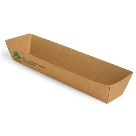 Snack Box A16N Cardboard "100% FAIR" 185 x 33 x 30mm - Horecavoordeel.com