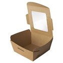 Salad Bowl 350ml Cardboard PLA "100% FAIR" 90 x 90 x 45mm - Horecavoordeel.com