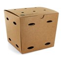 Fries boxes Medium "100% FAIR" 145 x 145 x 140mm - Horecavoordeel.com