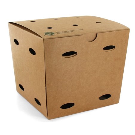 Fries boxes Medium "100% FAIR" 145 x 145 x 140mm - Horecavoordeel.com