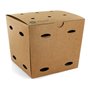 Fries boxes Medium "100% FAIR" 145 x 145 x 140mm - Horecavoordeel.com