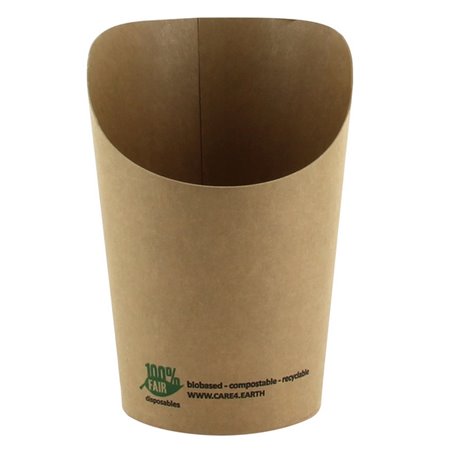 Scoop Container Wrap Cups 8oz ""100% FAIR"" 230ml 80 x 60 x 113mm - Horecavoordeel.com