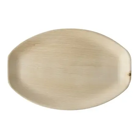 Serving Trays made of Palm Leaf "Pure" Oval 37cm x 25cm x 3cm - Horecavoordeel.com