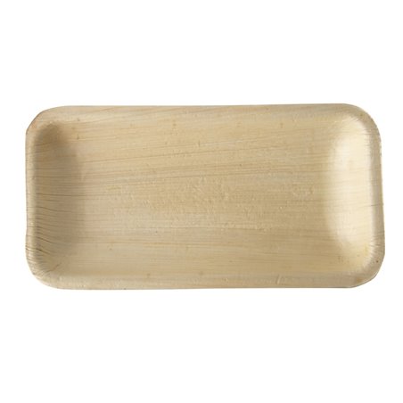 Serving Trays made of Palm Leaf "Pure" Rectangular 24cm x 16,5cm x 2cm - Horecavoordeel.com