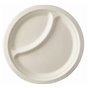 Plates made of Sugarcane "Pure" 2-compt. Ø 230 x 20mm White - Horecavoordeel.com