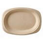 Plates made of Sugarcane "Pure" Oval 230 x 160 x 20mm Natural - Horecavoordeel.com