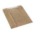 Bread Bag with PLA window "Pure" 18cm x 21,5cm Brown - Horecavoordeel.com