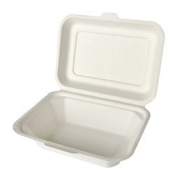 Menuboxen Sugarcane "Pure" 1-compt. 180 x 125 x 60mm White - Horecavoordeel.com