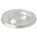 Lids PLA "Pure" Round Ø 95mm Crystal clear with Cross hole - Horecavoordeel.com