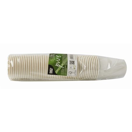 Cardboard Drinking Cups "Pure" 200ml Ø 80mm 9,2cm White - Horecavoordeel.com