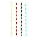 Milkshake Paper Straws "Pure" Ø 8mm x 21cm Colour variables "Stripes" - Horecavoordeel.com