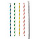 Drinkrietjes Papier "Pure" Kleuren Assortiment "Stripes" Per Stuk Verpakt Ø 6 x 200mm Horecavoordeel.com