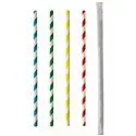Paper Straws "Pure" Ø 6mm x 20cm Colour variables "Stripes" Packed individually - Horecavoordeel.com