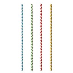 Paper Straws "Pure" Ø 6mm x 20cm Colour variables "Zig-Zag" - Horecavoordeel.com