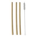 Drink Straws Bamboo "Pure" Ø 10mm x 23cm cleaningbrush included - Horecavoordeel.com