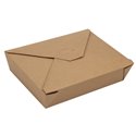 Lunch Box Cardboard "Pure" 1500ml 4,8cm x 14cm x 19,7cm Brown - Horecavoordeel.com