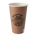 Drinking Cups Cardboard "Pure" 400ml Ø 90mm 13,9cm Brown "Pure Joy" - Horecavoordeel.com