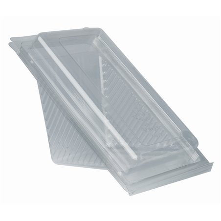 Sandwichbox PLA with Hinged Lid "Pure" Rectangular 70 x 100 x 178mm Transparent medium - Horecavoordeel.com