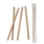 Stirring Sticks Wood "Pure" 11cm x 5mm Packed individually - Horecavoordeel.com