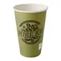 Cardboard Drinking Cups "Pure" 300ml Ø 80mm 11,7cm Green "Pure Joy" - Horecavoordeel.com