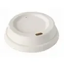 Dome Deksels van Suikerriet "Pure" Rond Wit Ø 80mm Horecavoordeel.com