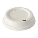Dome Deksels van Suikerriet "Pure" Rond Wit Ø 90mm Horecavoordeel.com