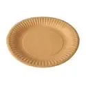 Cardboard Plates "Pure" Round Ø 150mm Brown - Horecavoordeel.com