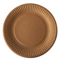 Cardboard Plates "Pure" Round Ø 190mm Brown - Horecavoordeel.com