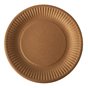 Cardboard Plates "Pure" Round Ø 190mm Brown - Horecavoordeel.com