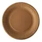Cardboard Plates "Pure" Round Ø 190mm Brown - Horecavoordeel.com