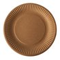 Cardboard Plates "Pure" Round Ø 190mm Brown