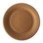 Cardboard Plates "Pure" Round Ø 190mm Brown