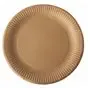 Cardboard Plates "Pure" Round Ø 230mm Brown